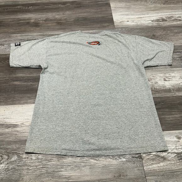 Vintage 90s Starter Heather Gray Mens XL Double Sided Graphic Basketball T-Shirt - Picture 3 of 9